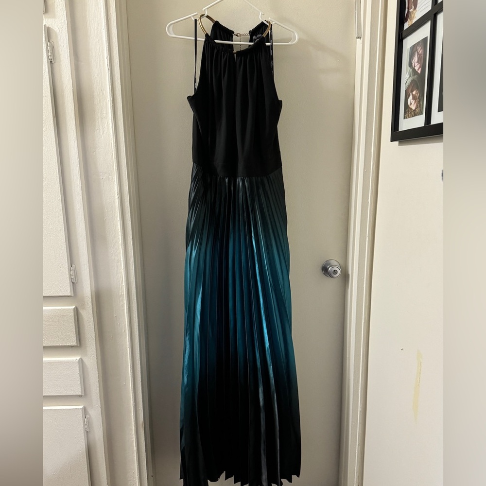 City Chic maxi blue ombré dress